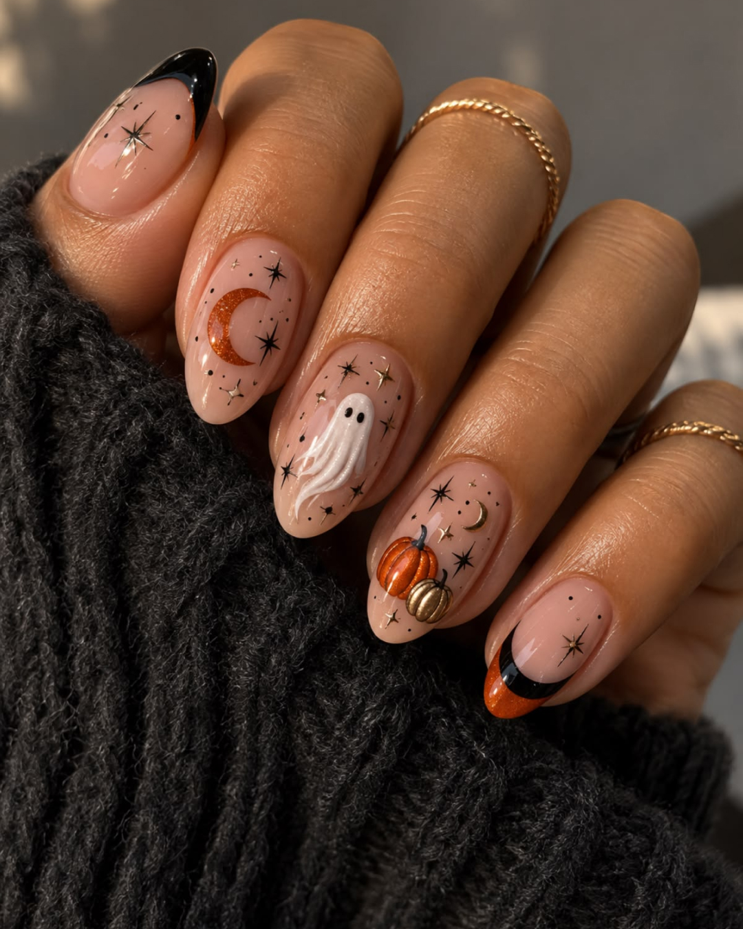 ghosts pumpkins french