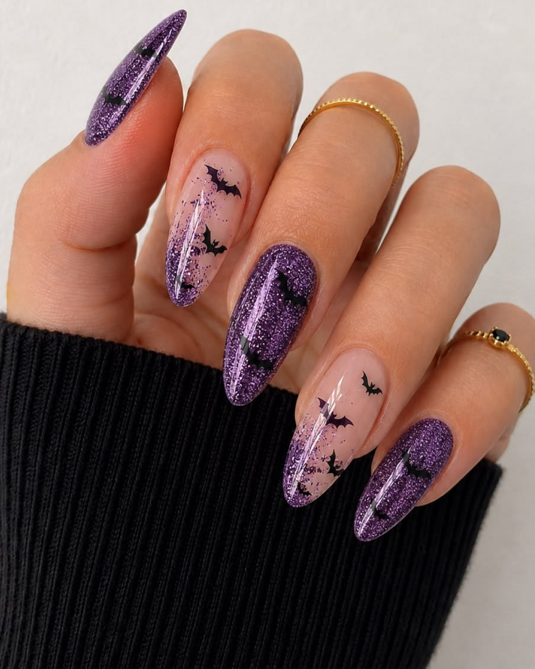 purple glitter bats