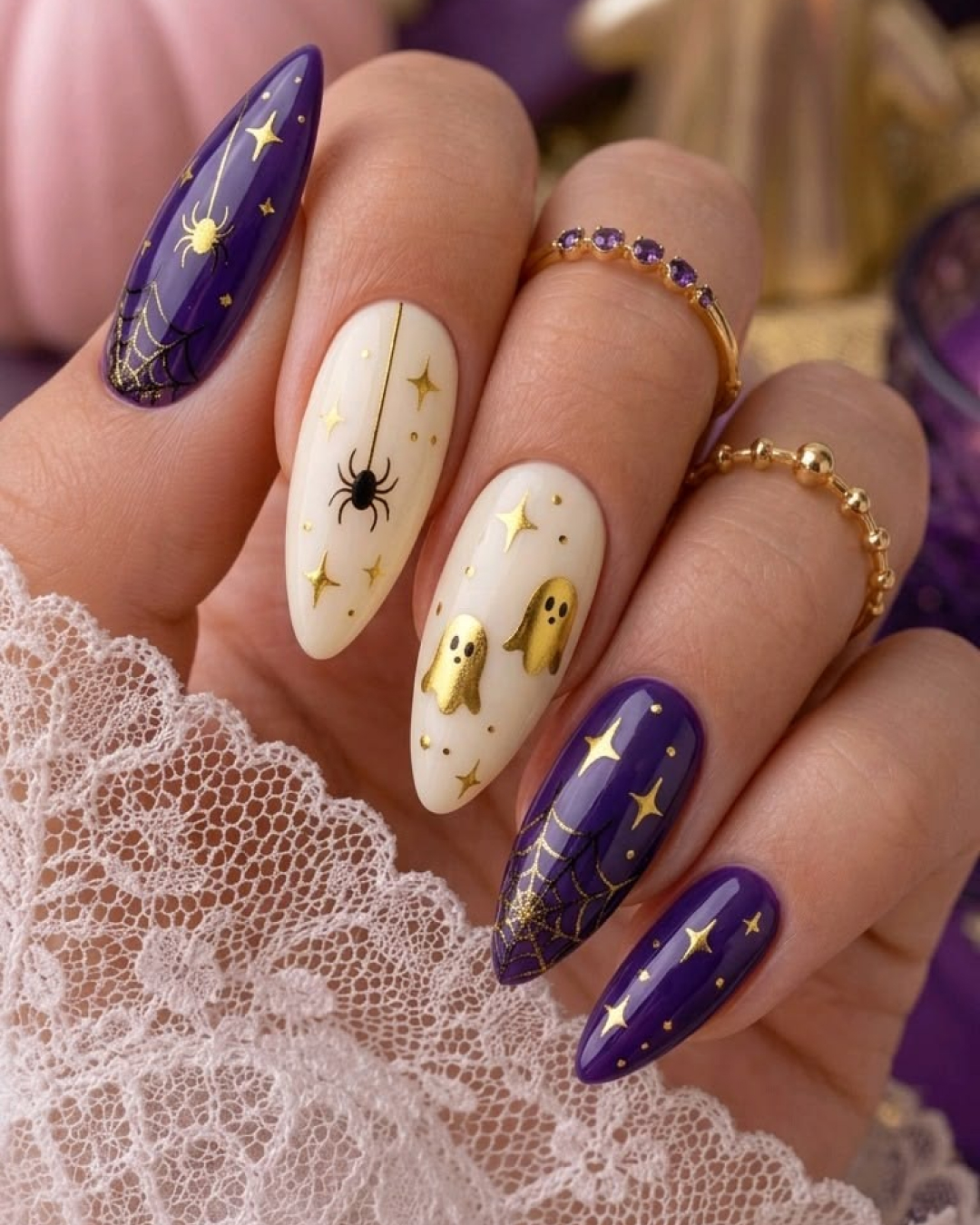 purple spiders ghosts