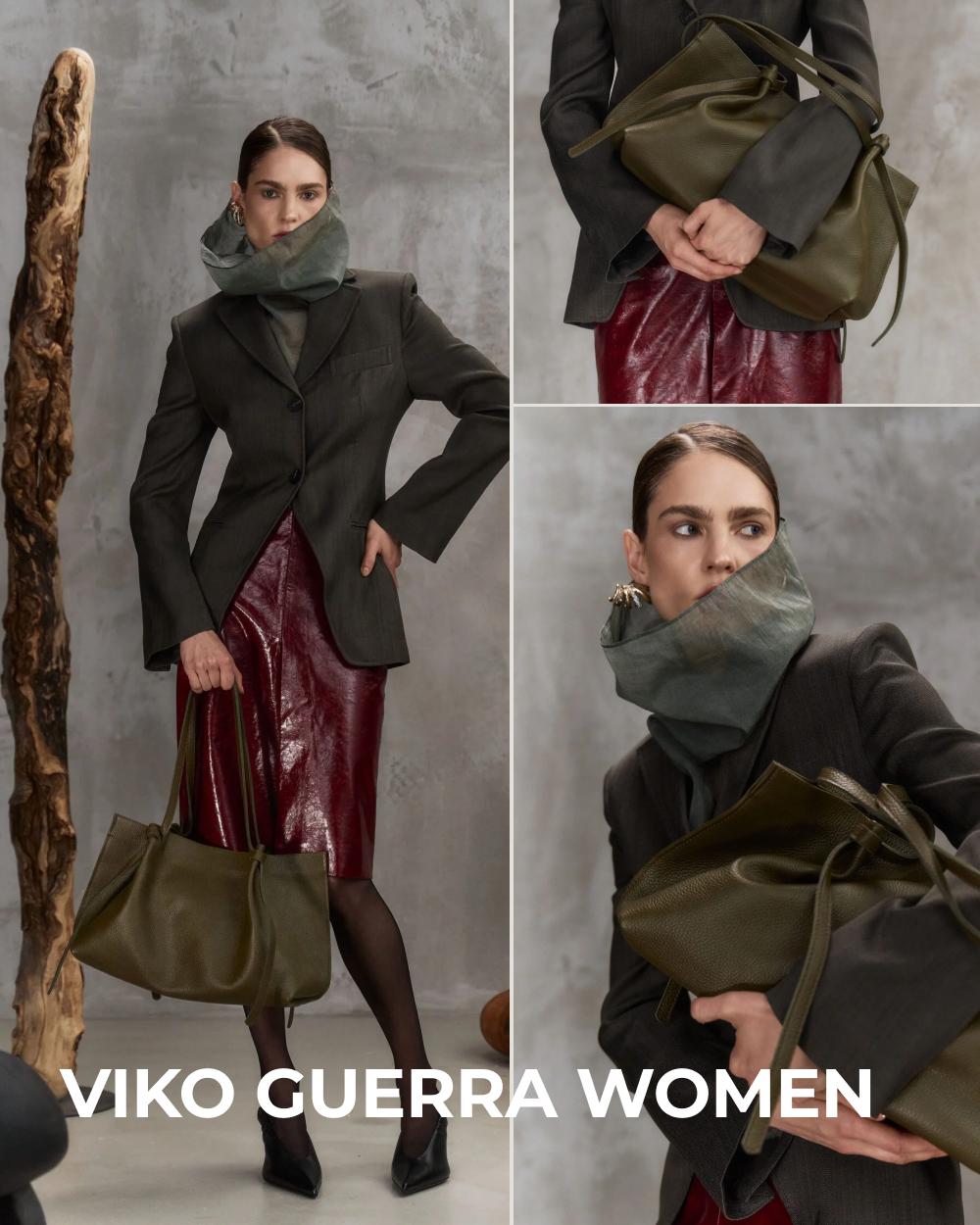 На примере VIKO GUERRA WOMEN хорошо видно сочетание оливкового с бордо и графитом. Такая палитра позволяет добавить в осенний образ сразу несколько цветов, сохранив его спокойным.