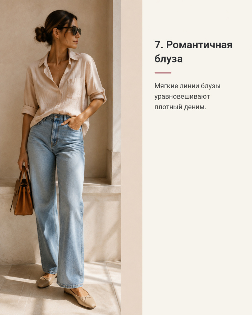Джинсы с романтичной блузкой.jpg