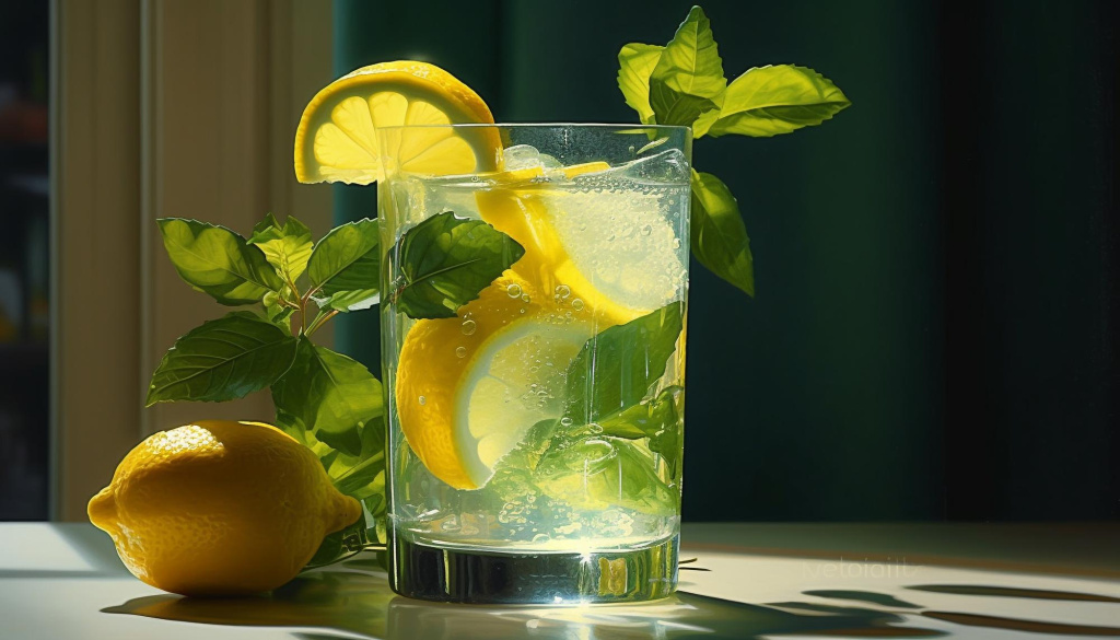 Вода с лимоном и мятой